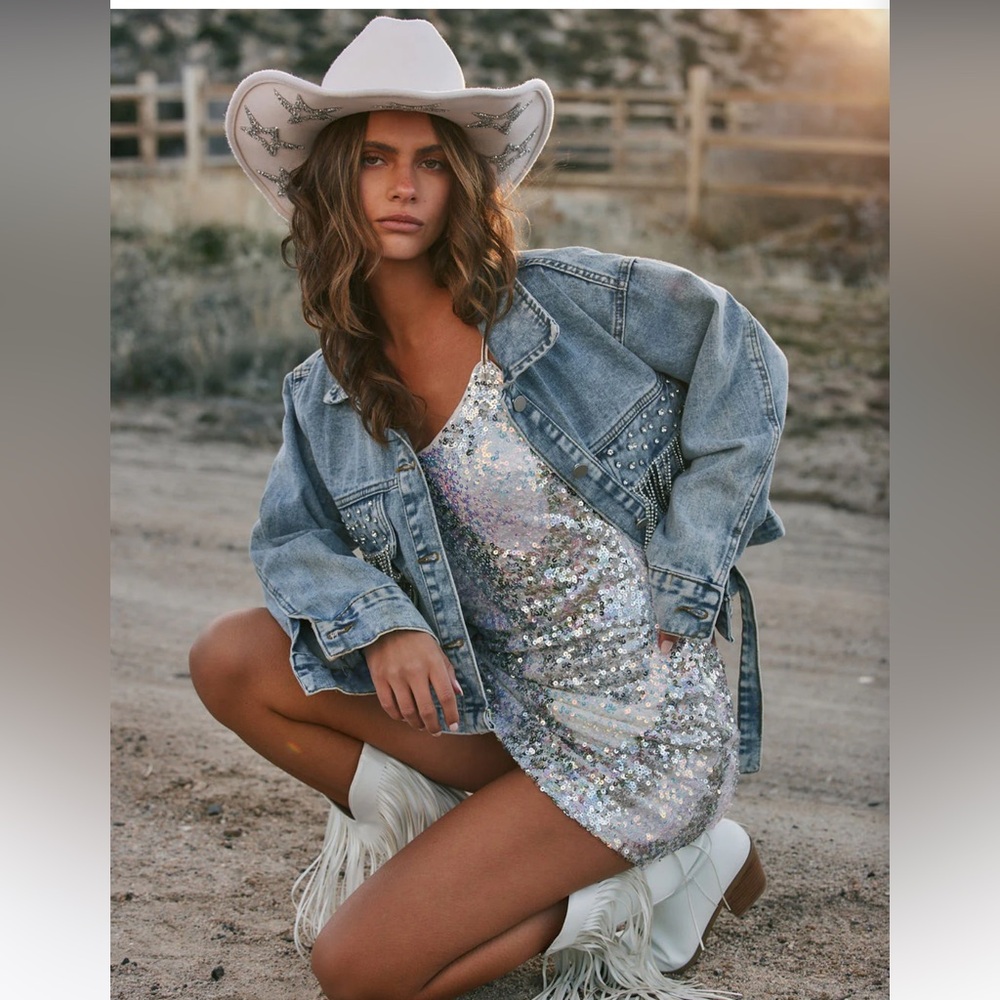 12th Tribe Cosmopolitan Sequin Mini Dress